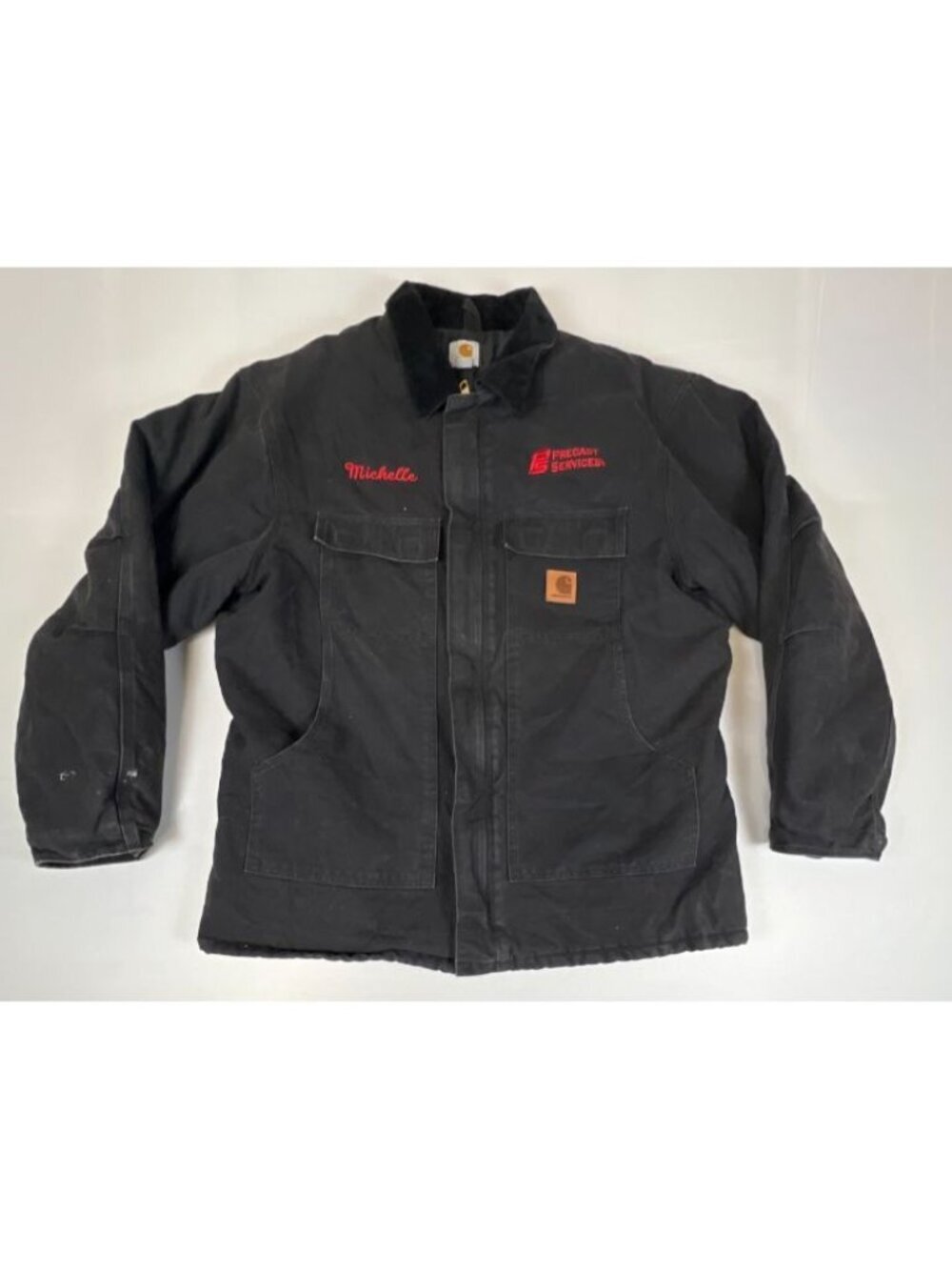Vintage Carhartt C26 BLK Chore Coat Jacket XL Tall Black Workwear